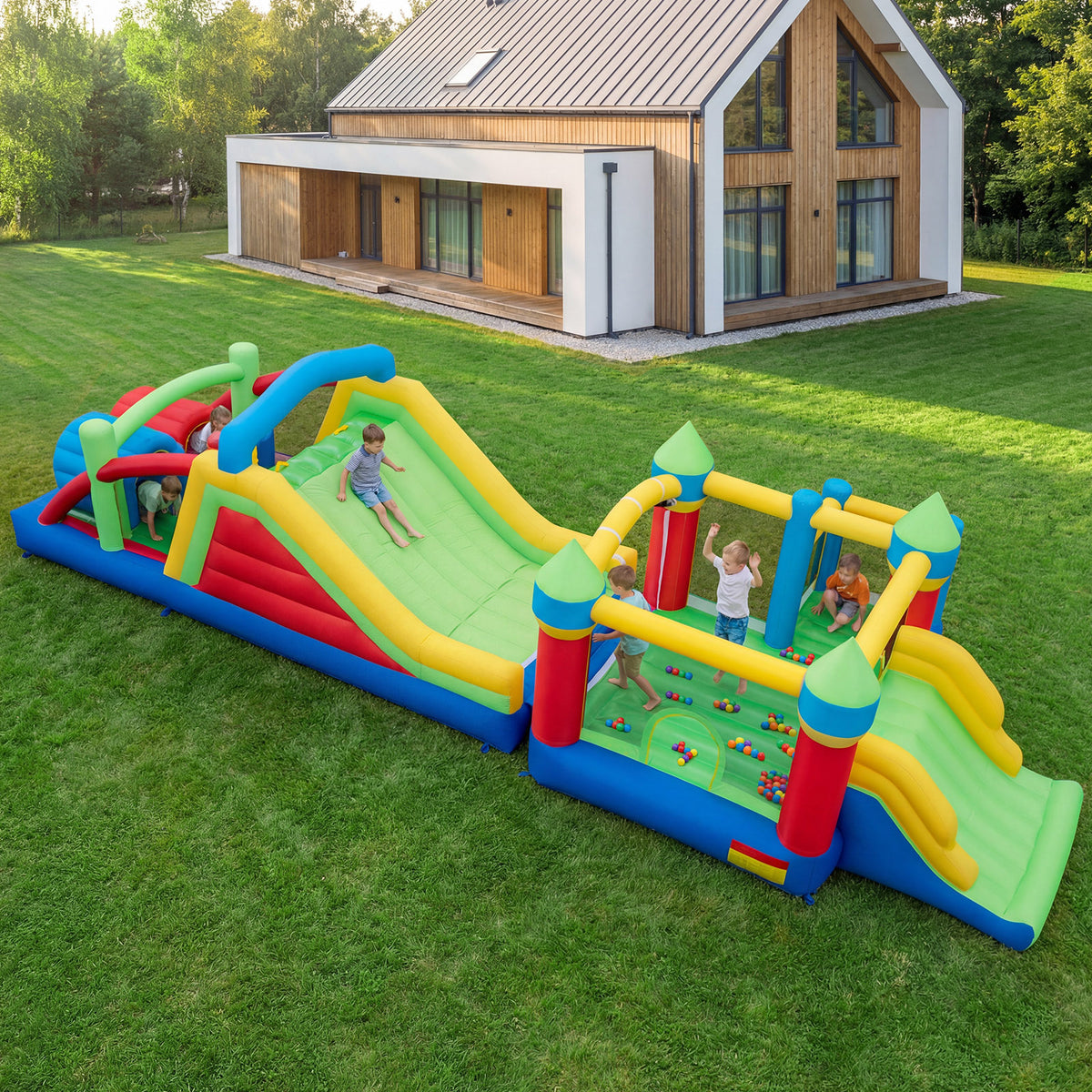 Inflatable Bounce House Blow up Jumping Bouncer with 750W Blowers