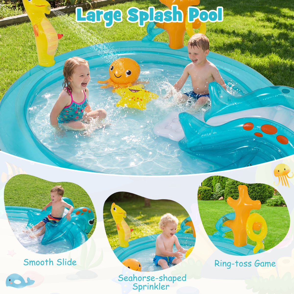 Outdoor Children Summer Water Park for Backyard and Garden