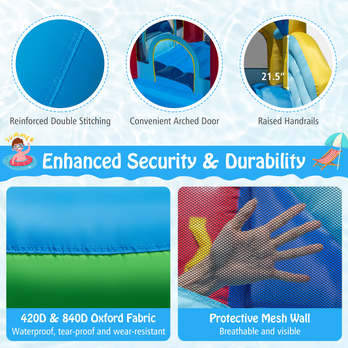 Inflatable Water Park Water Slide Wet Dry Combo Bounce House