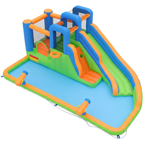 Inflatable Water Slide with Dual Climbing Walls and Blower Excluded