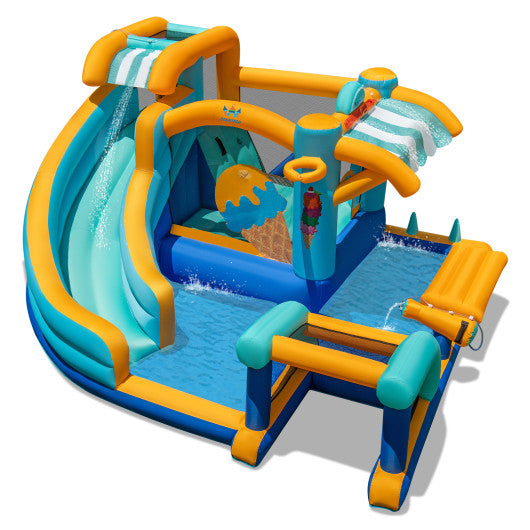 Inflatable Water Slide Bounce House Kids Jump Castle with 680W Blower