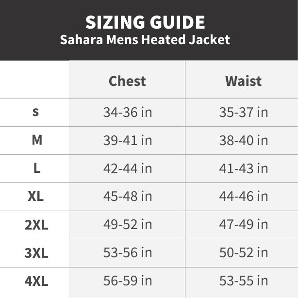Sahara Mens Heated Jacket by Gobi Heat