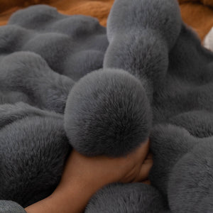 Thick Sofa Cushion Solid Color Faux Fur Fluffy Sofa Cushion Non-Slip Couch Covers