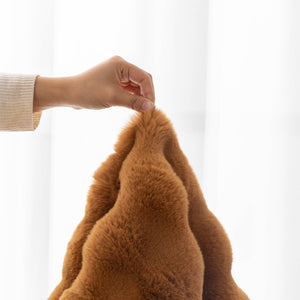 Thick Sofa Cushion Solid Color Faux Fur Fluffy Sofa Cushion Non-Slip Couch Covers