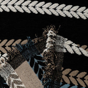 Cozy Decorative Throw Blanket for Couches, Boho Plush Woven Sofa Cover with Stripes