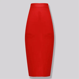 Elegant High Waist Mid-Length Bandage Skirt