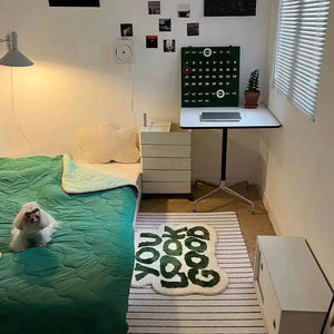 Letters Bedside Plushy Carpet