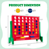Jumbo 4-to-Score Connect Game Set with Carrying Bag and 42 Coins-Green