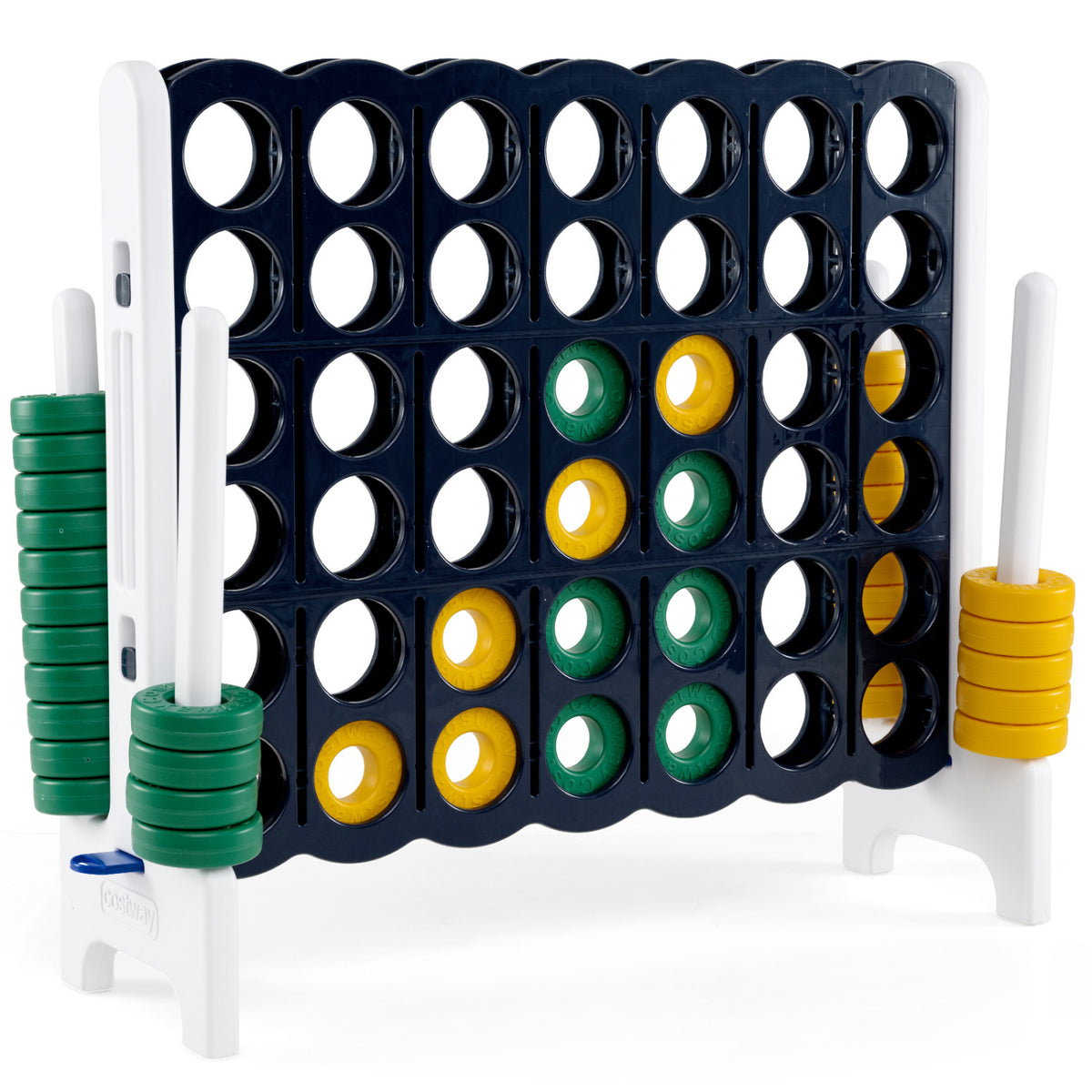 Jumbo 4-to-Score Game Set for Kids and Adults 3.5FT Tall by 4FT Wide Oversized Family Fun Game-Black