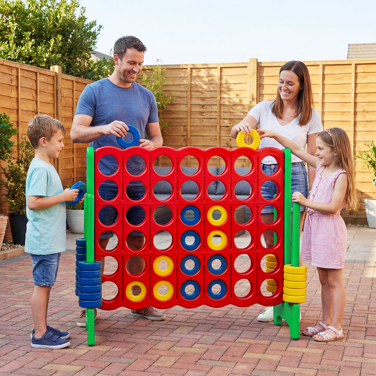 Jumbo 4-to-Score Game Set for Kids and Adults 3.5FT Tall by 4FT Wide Oversized Family Fun Game-Green