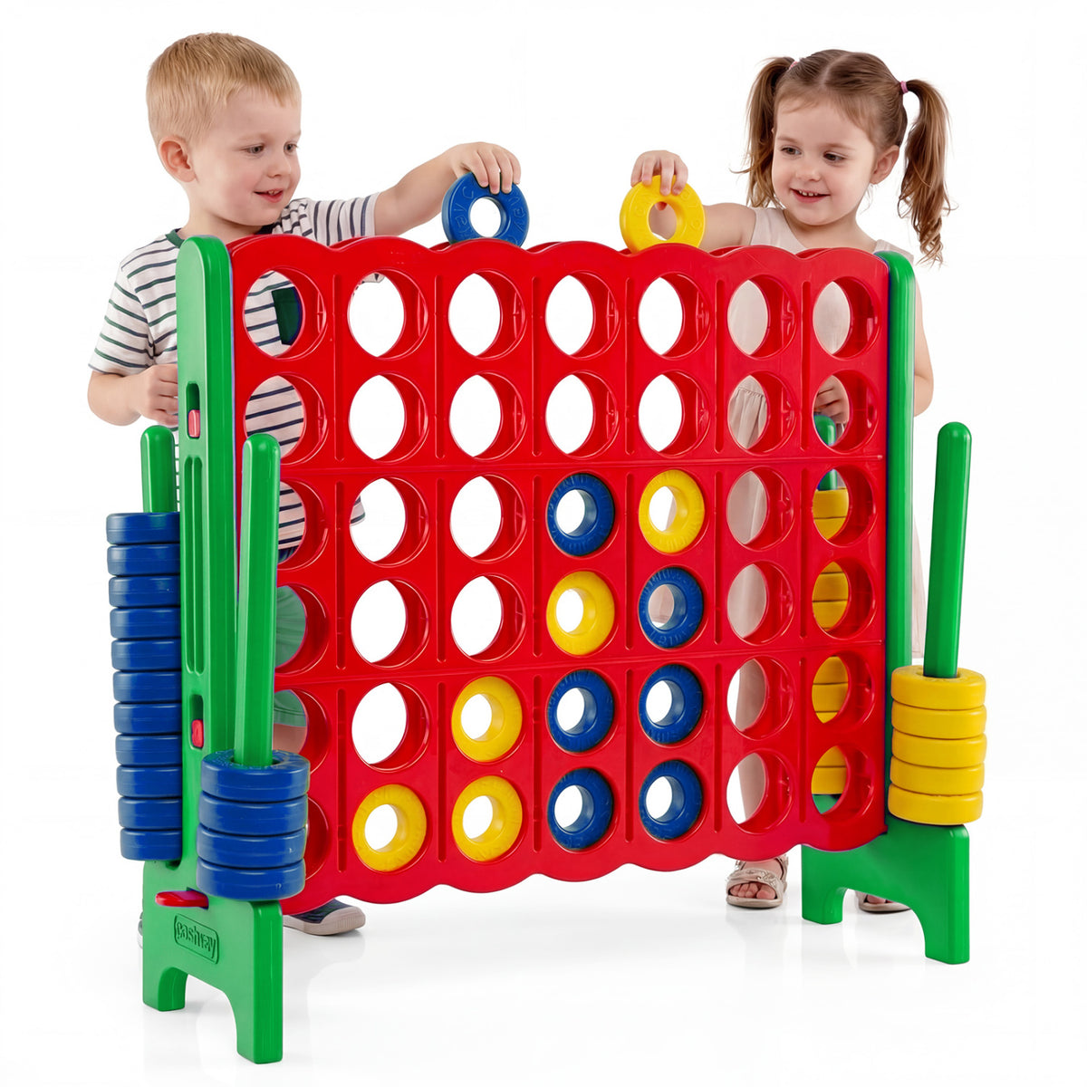 Jumbo 4-to-Score Game Set for Kids and Adults 3.5FT Tall by 4FT Wide Oversized Family Fun Game-Green