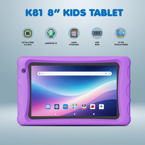 Contixo K81 8-Inch Kids Tablet Featuring 80 Disney EBooks - 4GB + 64GB