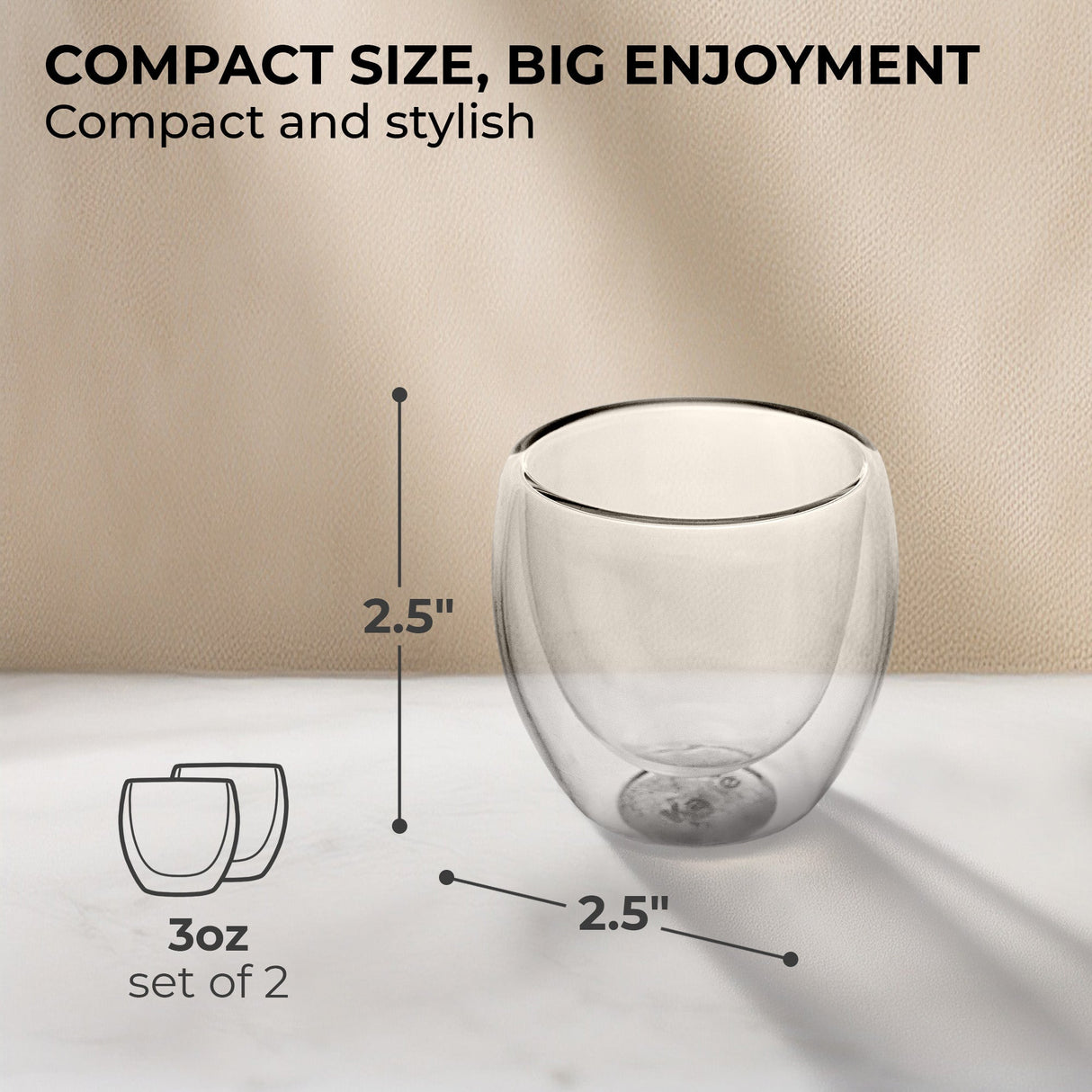 3oz Espresso Cup Set, KF4040