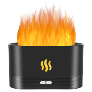 USB Essential Oil Diffuser Ð Ultrasonic Flame Humidifier with LED Flame Lights, Aroma Diffuser for Home