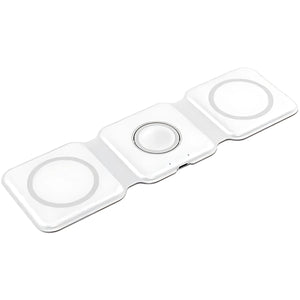 3-in-1 Magnetic Wireless Charger Pad Stand - Fast Wireless Charging Dock Station