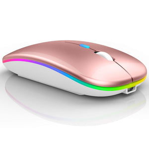 Wireless RGB Mouse Ð Silent Rechargeable Bluetooth Mouse with LED Backlight for PC & Laptop