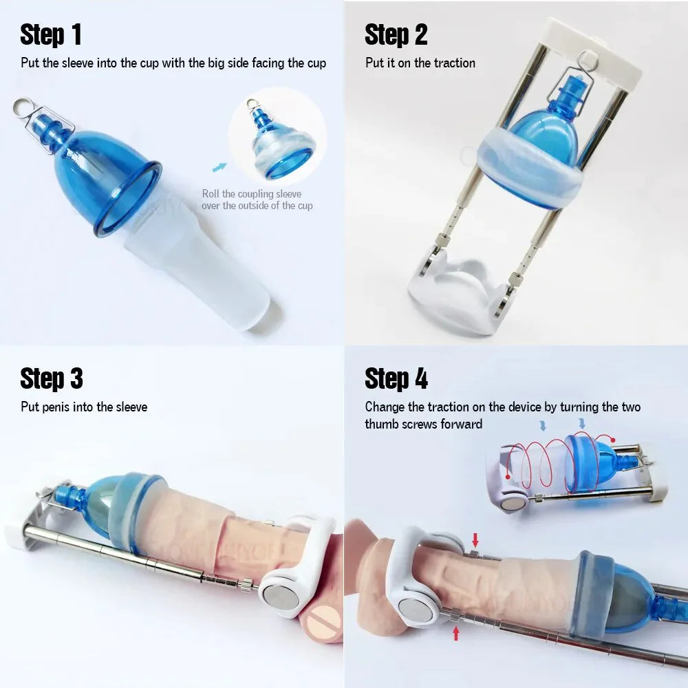 Super Penis Enlargement Extender Vacuum Stretcher Pump Hanger Bigger Enhancement