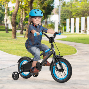 Kids Bike with Adjustable Handlebar and Saddle Black-12 Inches