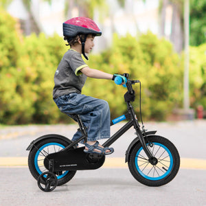 Kids Bike with Adjustable Handlebar and Saddle Black-12 Inches