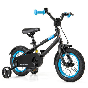 Kids Bike with Adjustable Handlebar and Saddle Black-12 Inches