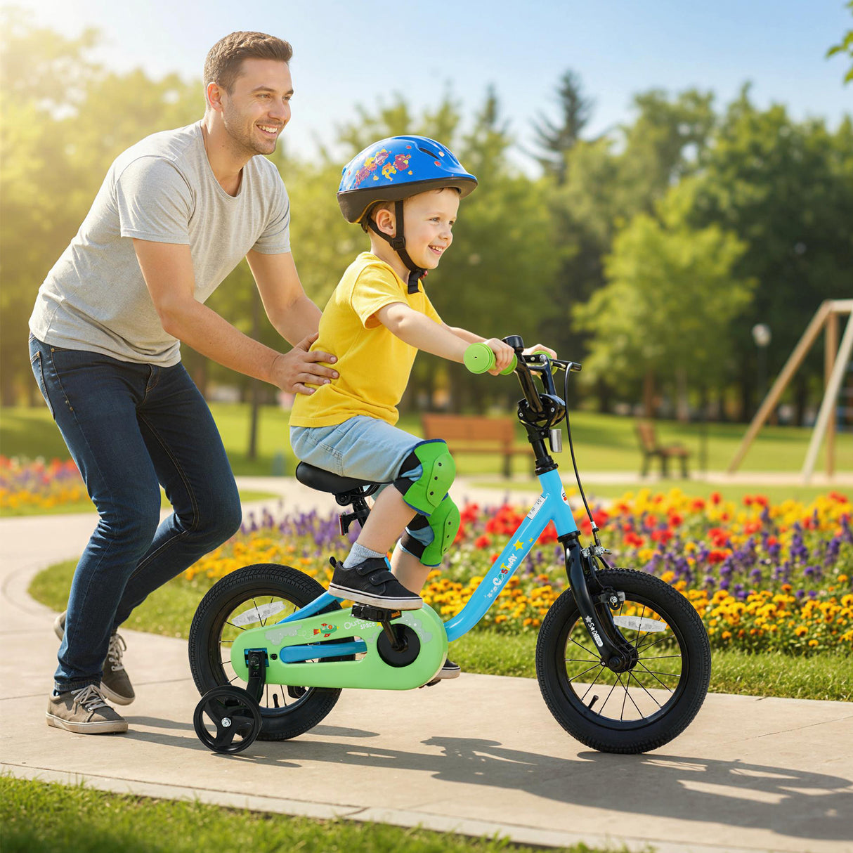 Kids Bike for 3-7 Years Old Boys and Girls 12/14/16-Inch Children Bicycle Blue-12 Inches
