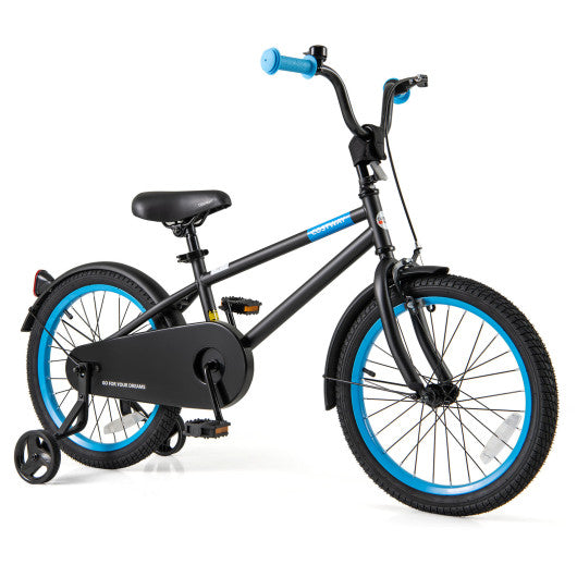 Kids Bike with Adjustable Handlebar and Saddle Black-18 Inches