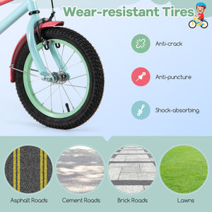 Kids Bike with Adjustable Handlebar and Saddle Blue-14 inches