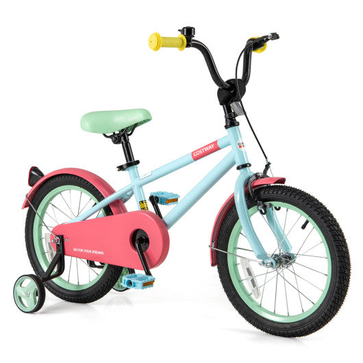 Kids Bike with Adjustable Handlebar and Saddle Blue-16 inches