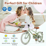 Kids Bike with Adjustable Handlebar and Saddle Green-18 Inches