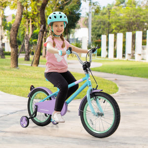Kids Bike with Adjustable Handlebar and Saddle Purple-16 Inches