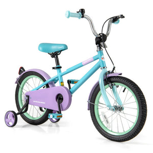 Kids Bike with Adjustable Handlebar and Saddle Purple-16 Inches