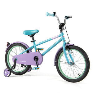 Kids Bike with Adjustable Handlebar and Saddle Purple-18 Inches