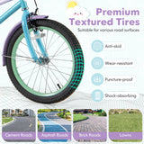 Kids Bike with Adjustable Handlebar and Saddle Purple-18 Inches