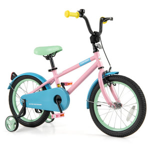 Kids Bike with Adjustable Handlebar and Saddle Pink-16 Inches
