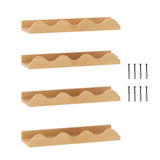 16 Inch Kids Bookshelf Set of 4 Floating Nursery Book Shelves for Decoration Book Toy Storage-Natural