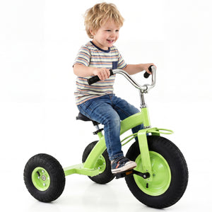 Kids Carbon SteelÂ Bike with 15 Inch Inflatable Rubber Tires-Green