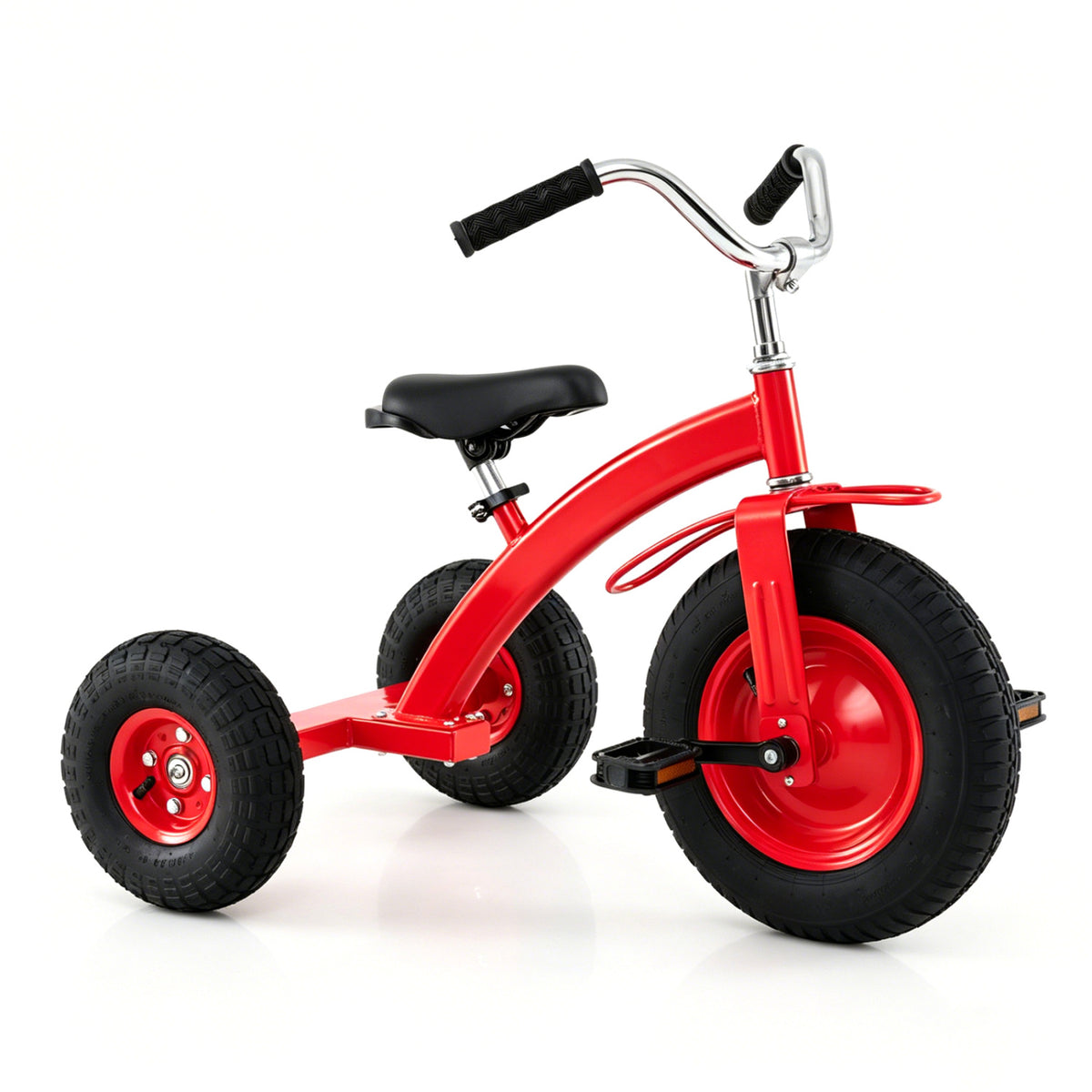 Kids Carbon SteelÂ Bike with 15 Inch Inflatable Rubber Tires-Red