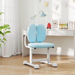 Kids Desk Chair Children Study Chair with Double Back Support and Adjustable Height-Blue