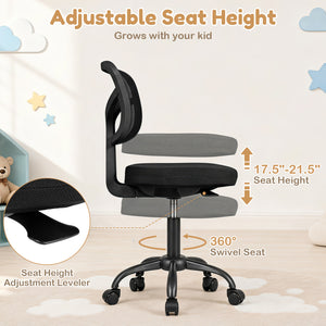 Kids Desk Chair with Adjustable Height-Black