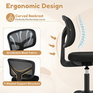 Kids Desk Chair with Adjustable Height-Black