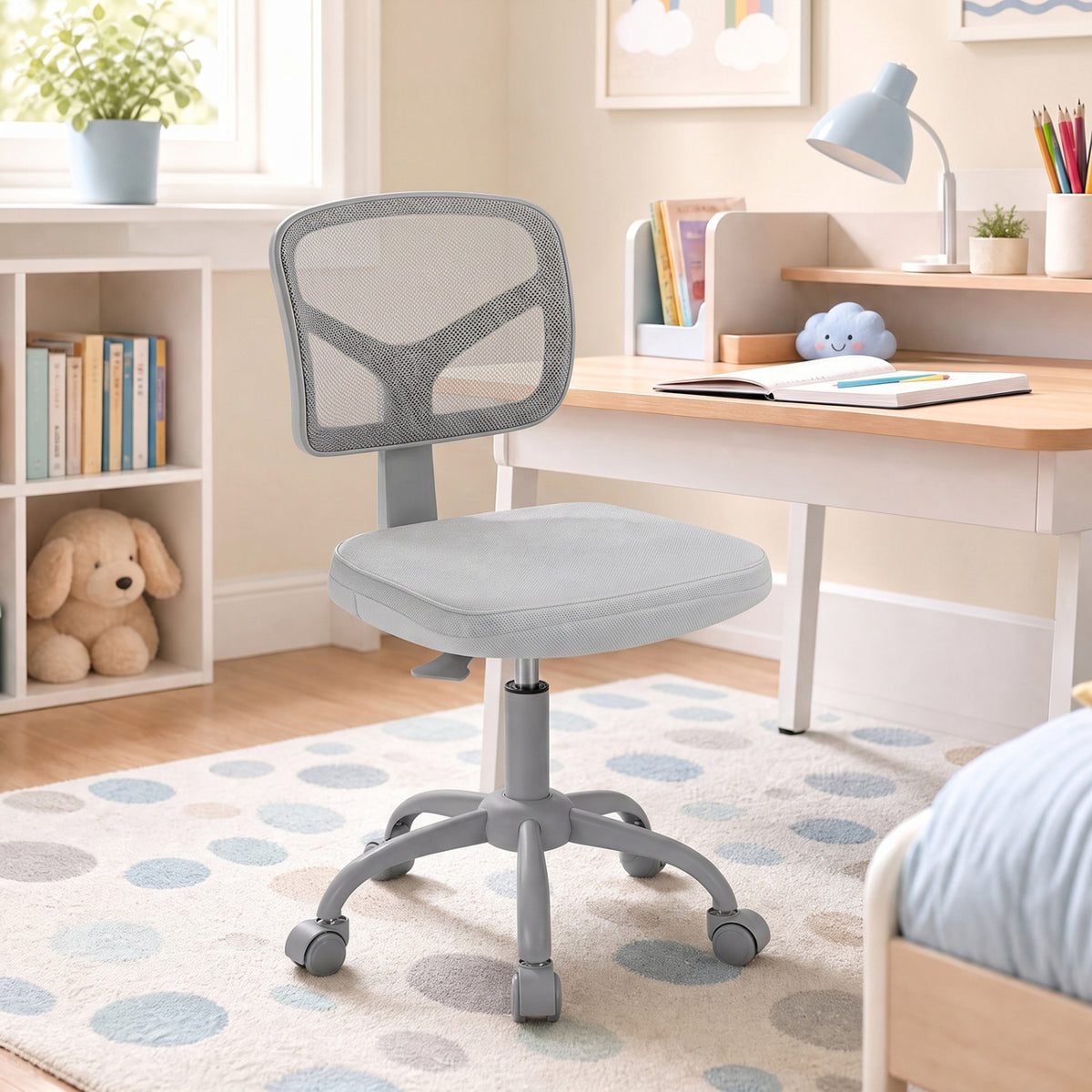 Kids Desk Chair with Adjustable Height-Gray