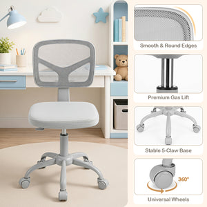 Kids Desk Chair with Adjustable Height-Gray