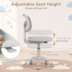Kids Desk Chair with Adjustable Height-Gray