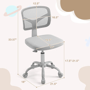 Kids Desk Chair with Adjustable Height-Gray