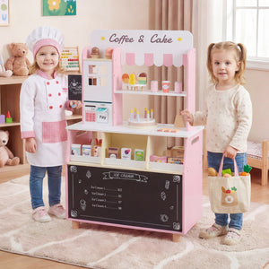Kids Ice Cream Shop with 27 Accessories and Ice Cream Machine for Ages 3+-Pink