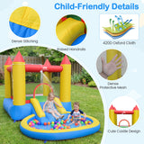 Kids Inflatable Bounce House Castle with Balls Pool and Bag