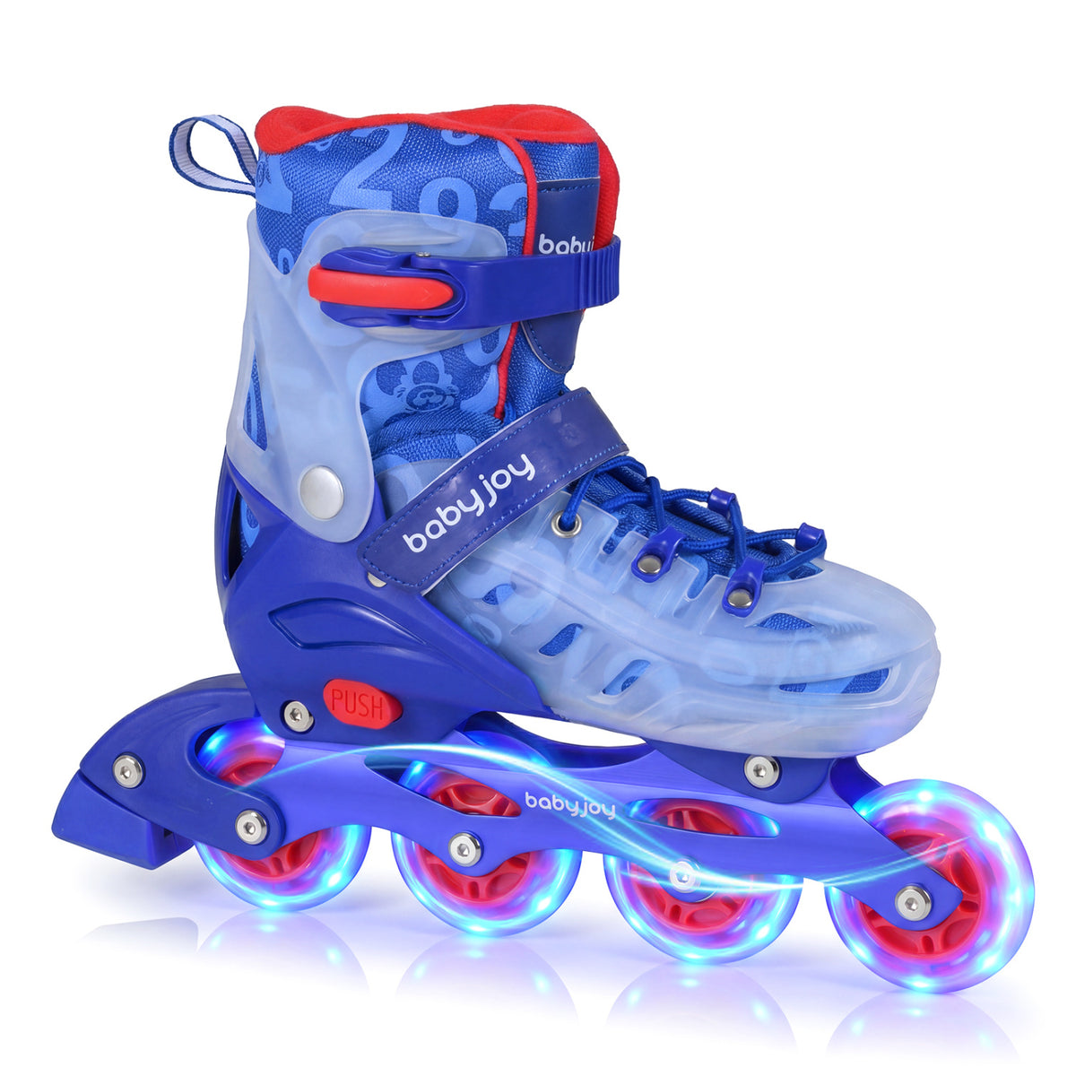 Kids Inline Skates with Light Up Wheels for Beginners Ages 9-14-Blue
