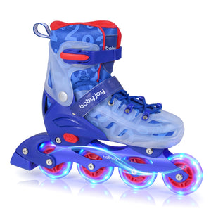 Kids Inline Skates with Light Up Wheels for Beginners Ages 9-14-Blue