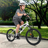 Kids Mountain Bike 20 24 Inch Child Bicycle for Boys Girls Aged 8+ Years Old White-20 Inch