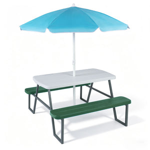 Kids Picnic Table with Benches Seats up to 4-Green